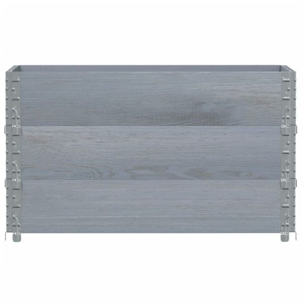 Jardinieră de grădină, gri, 100×50 cm, lemn masiv pin