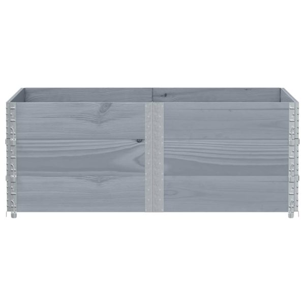 Jardinieră de grădină, gri, 150×100 cm, lemn masiv pin