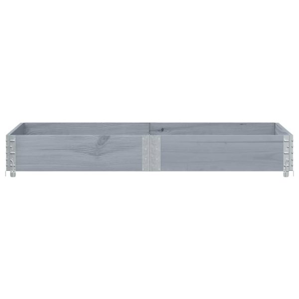 Ramă pentru paleți, gri, 150×50 cm, lemn masiv de pin