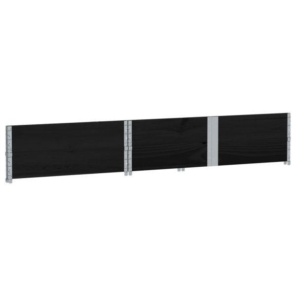 Rame pentru paleți, 2 buc., negru, 150×100 cm, lemn masiv pin