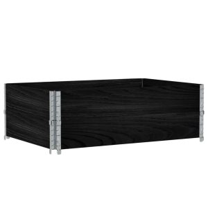 Jardinieră de grădină, negru, 120×80 cm, lemn masiv de pin