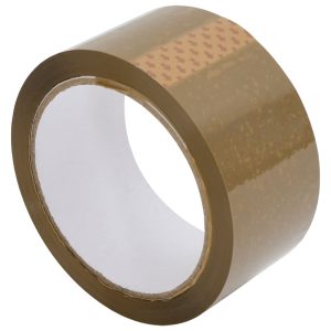 Bandă adezivă de ambalare, 12 buc., maro, 48 mm x 66 m