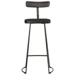 Scaune de bar 2 buc Negru 49x43x103 cm Lemn masiv Mango