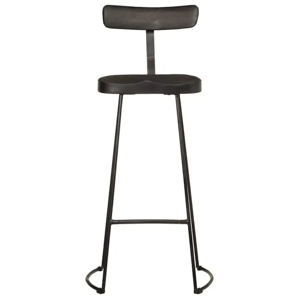 Scaune de bar 2 buc Negru 49x43x103 cm Lemn masiv Mango
