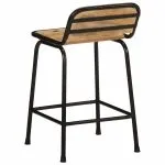Scaune de bar 2 buc 46×35,5×70 cm Lemn masiv Mango brut