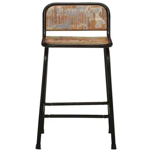 Scaune de bar 2 buc 46×35,5×70 cm lemn masiv recuperat