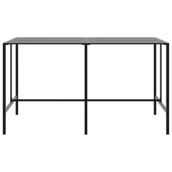 Masă de bar, negru, 200x100x110 cm, oțel vopsit electrostatic
