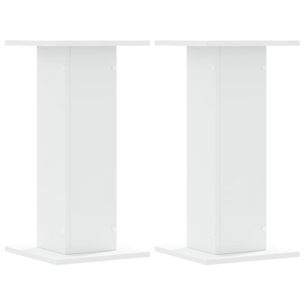 Suporturi difuzoare, 2 buc., alb, 30x30x60 cm, lemn prelucrat
