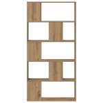 Bibliotecă 5 niveluri stejar artizanal 80,5×23,5×162,5 cm lemn