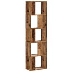 Bibliotecă cu 5 niveluri lemn vechi 45×23,5×162,5 cm lemn