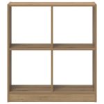 Bibliotecă, stejar artizanal, 68,5x32x75 cm, lemn prelucrat