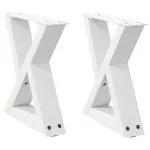 Picioare măsuță de cafea 2 buc Alb 40x(30-31,3) cm Oțel