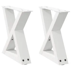 Picioare măsuță de cafea 2 buc Alb 40x(30-31,3) cm Oțel