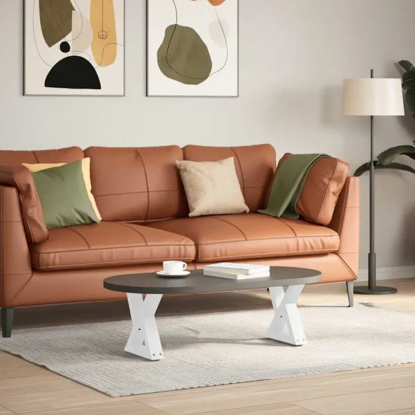 Picioare măsuță de cafea 2 buc Alb 40x(30-31,3) cm Oțel