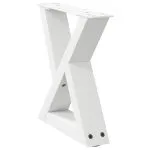 Picioare măsuță de cafea 2 buc Alb 40x(30-31,3) cm Oțel