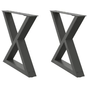 Picioare măsuță de cafea 2 buc Antracit 50x(42-43,3) cm Oțel