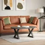 Picioare măsuță de cafea 2 buc Antracit 50x(42-43,3) cm Oțel