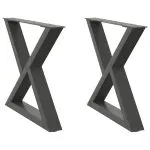 Picioare măsuță de cafea 2 buc Antracit 60x(42-43,3) cm Oțel