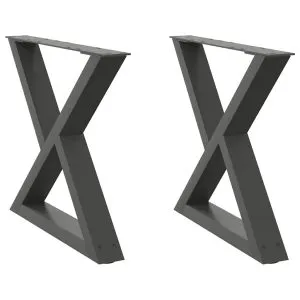 Picioare măsuță de cafea 2 buc Antracit 60x(42-43,3) cm Oțel
