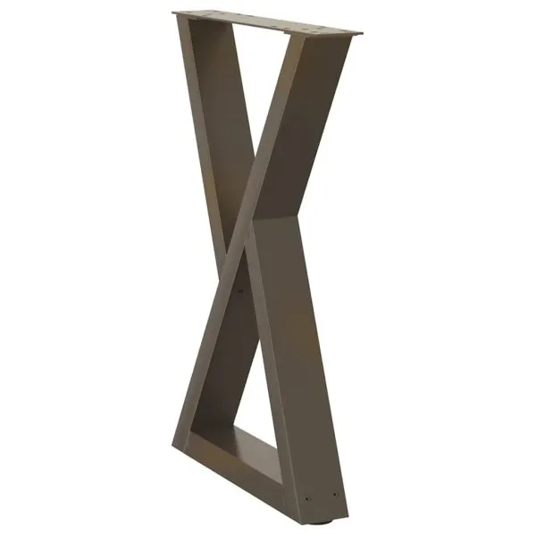 Picioare pentru masă 2 buc Oțel natural 50x(72-73,3) cm Oțel
