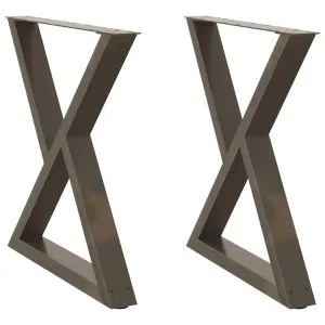 Picioare pentru masă 2 buc Oțel natural 70x(72-73,3) cm Oțel