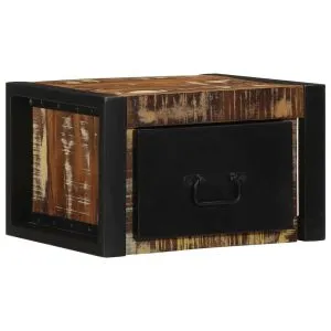 Noptiere 2 buc multicolore 40x35x25 cm lemn masiv recuperat