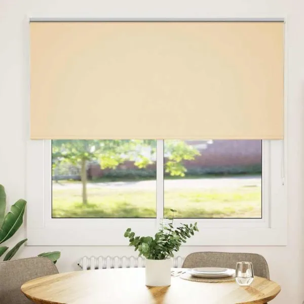 Jaluză cu role opace Bej 150×130 cm Lățime material 146,6 cm