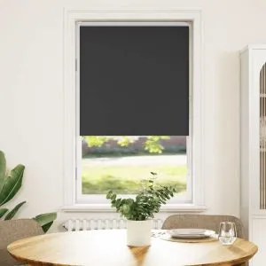 Jaluză cu role opace negru 85×130 cm lățime material 80,7 cm