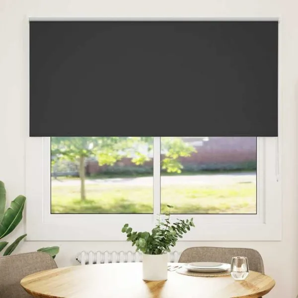 Jaluză cu role opace negru 155×130 cm Lățime material 151,6 cm