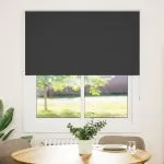 Jaluză cu role opace negru 120×150 cm lățime material 116,6 cm