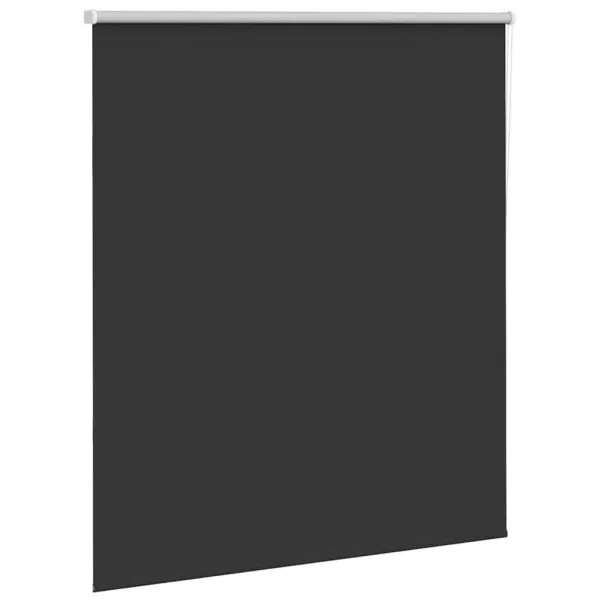 Jaluză cu role opace negru 130×175 cm lățime material 126,6 cm
