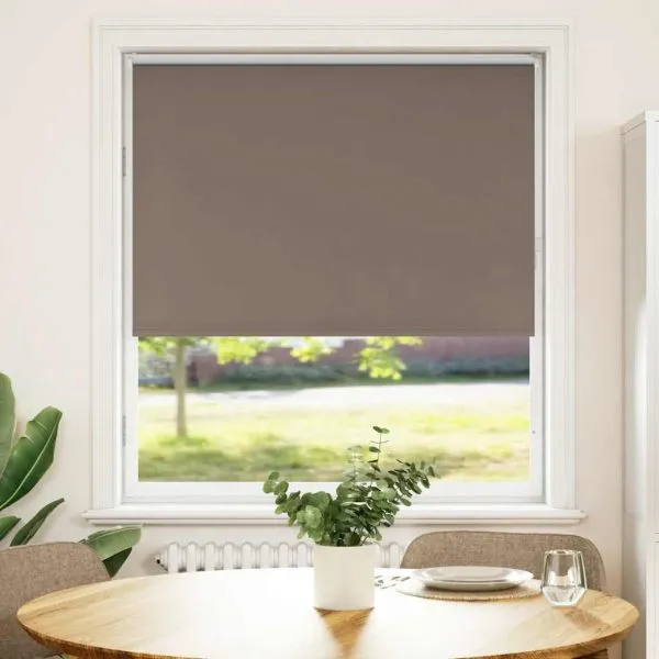 Jaluză cu role opace cafea 115×130 cm lățime țesătură 110,7 cm