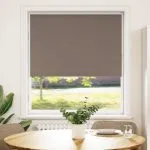 Jaluză cu role opace cafea 115×150 cm lățime țesătură 110,7 cm