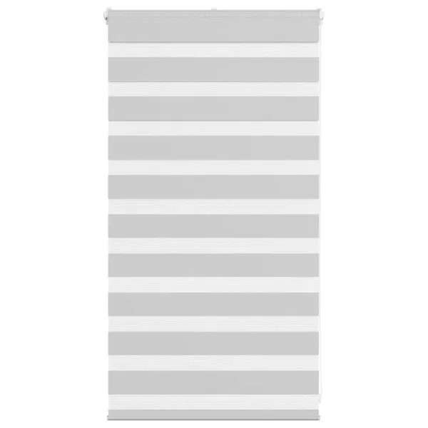 Jaluzea tip zebra gri deschis lățime țesătură 80,9 cm poliester