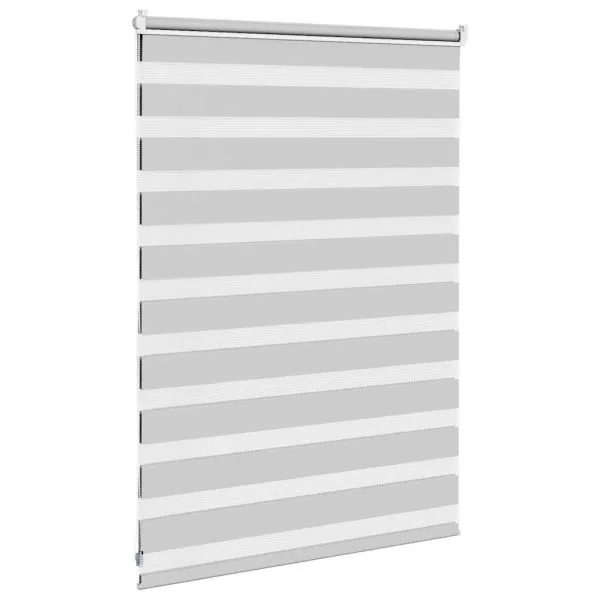 Jaluzea tip zebra gri deschis lățime țesătură 90,9 cm poliester
