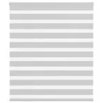 Jaluzea tip zebra gri deschis lățime țesătură 125,9cm poliester