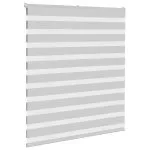 Jaluzea tip zebra gri deschis lățime țesătură 125,9cm poliester