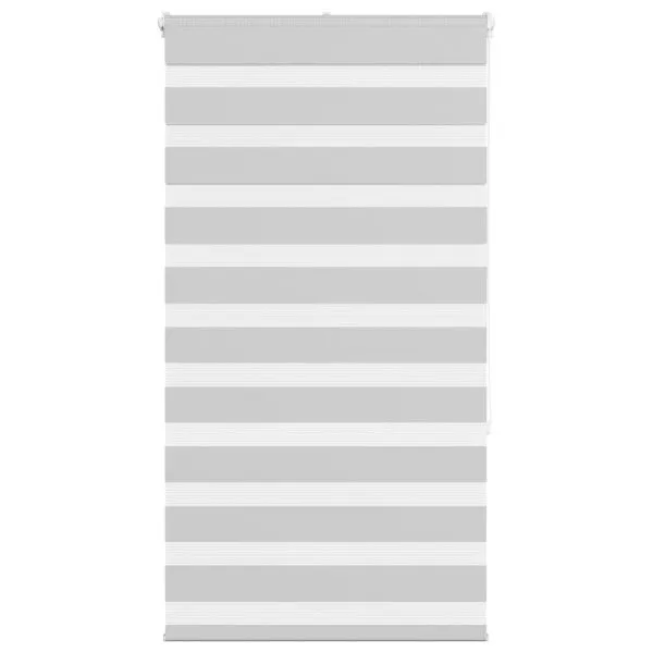 Jaluzea tip zebra gri deschis lățime țesătură 80,9 cm poliester