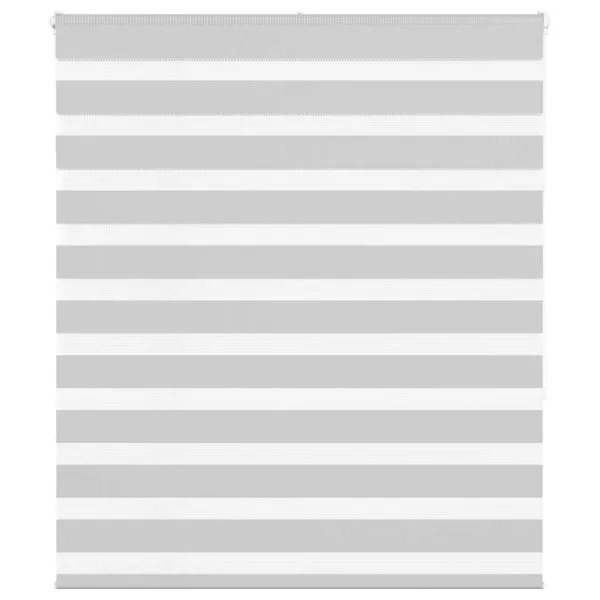 Jaluzea tip zebra gri deschis lățime țesătură 125,9cm poliester