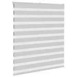 Jaluzea tip zebra gri deschis lățime țesătură 125,9cm poliester