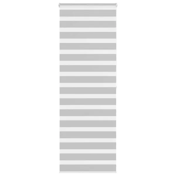 Jaluzea tip zebra gri deschis lățime țesătură 65,9 cm poliester