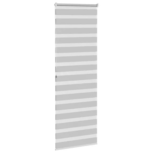 Jaluzea tip zebra gri deschis lățime țesătură 65,9 cm poliester
