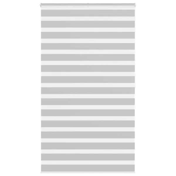 Jaluzea tip zebra gri deschis lățime țesătură 125,9cm poliester