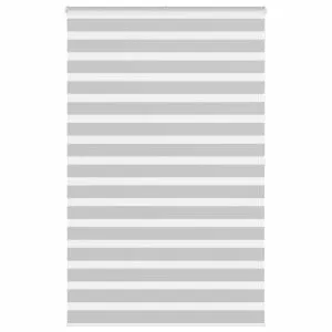 Jaluzea tip zebra gri deschis lățime țesătură 135,9cm poliester