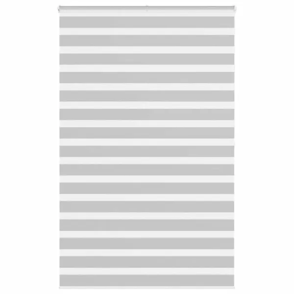 Jaluzea tip zebra gri deschis lățime țesătură 135,9cm poliester