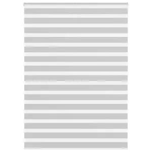 Jaluzea tip zebra gri deschis lățime țesătură 150,9cm poliester