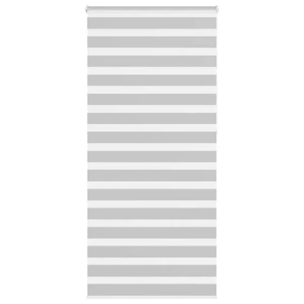 Jaluzea tip zebra gri deschis lățime țesătură 90,9 cm poliester