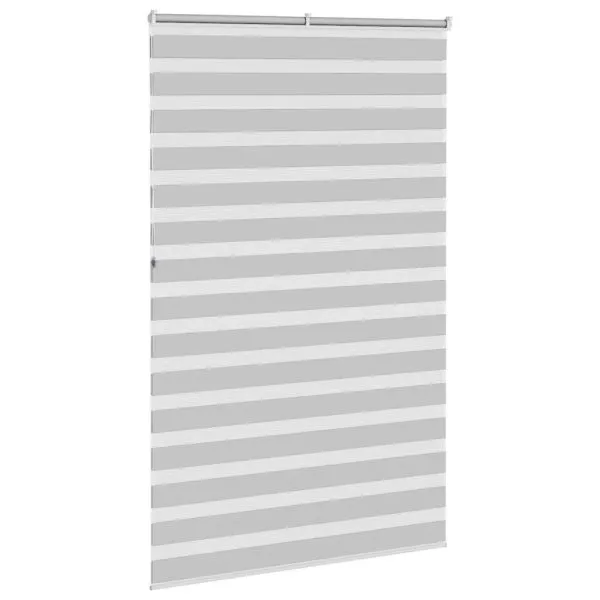 Jaluzea tip zebra gri deschis lățime țesătură 145,9cm poliester