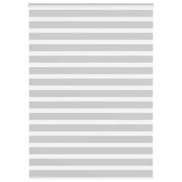 Jaluzea tip zebra gri deschis lățime țesătură 155,9cm poliester