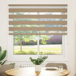 Jaluzea tip zebra 145×100 cm lățime țesătură 140,9 cm poliester